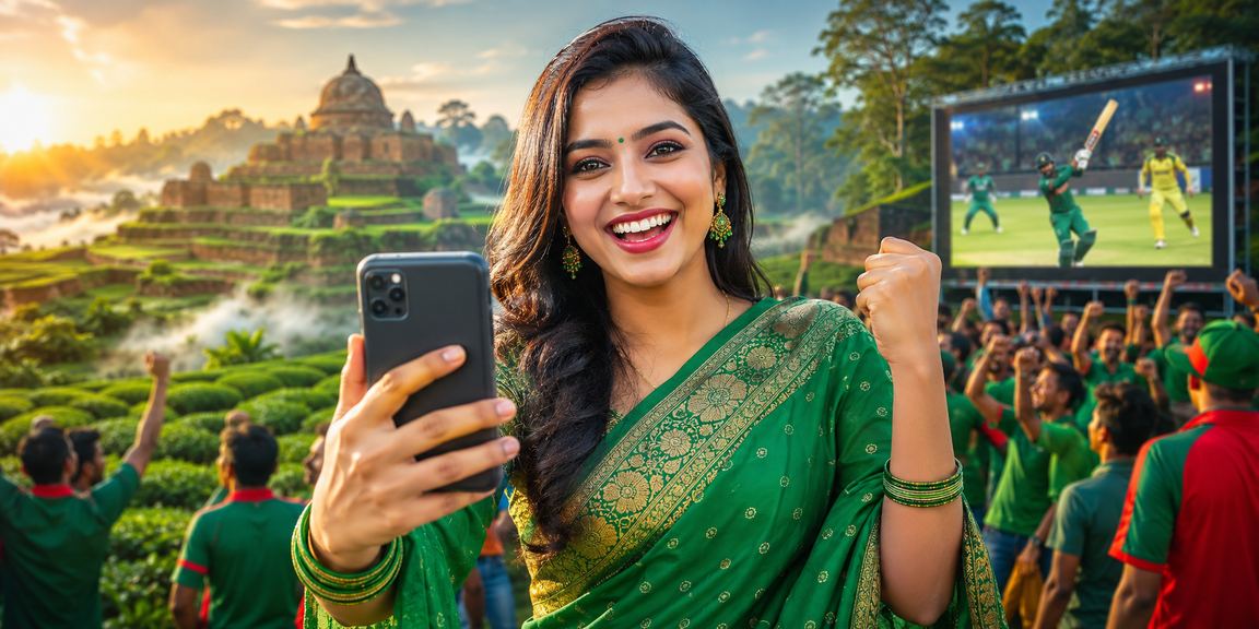 কুমিল্লায় শাড়ি পরিহিত নারীর মোবাইলে ক্রিকেট বেটিং অভিজ্ঞতা
